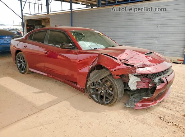 2C3CDXHG2MH656203 2021 DODGE CHARGER Maroon Передня права чверть