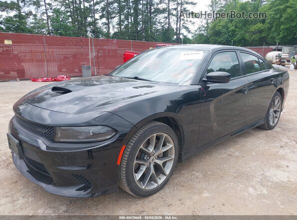 2C3CDXHG3PH559998 2023 DODGE CHARGER Black წინა მარცხენა ხედი სამი მეოთხედიდან