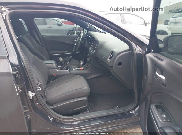 2C3CDXHG4GH227620 2016 DODGE CHARGER Black წინა სალონის ხედი