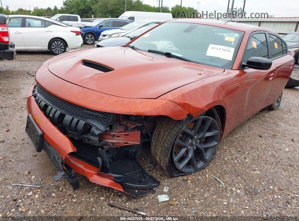 2C3CDXHG4LH240877 2020 DODGE CHARGER Orange წინა მარცხენა ხედი სამი მეოთხედიდან