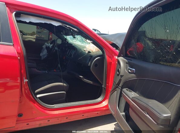 2C3CDXHG6KH678198 2019 DODGE CHARGER Red Widok wnętrza z przodu