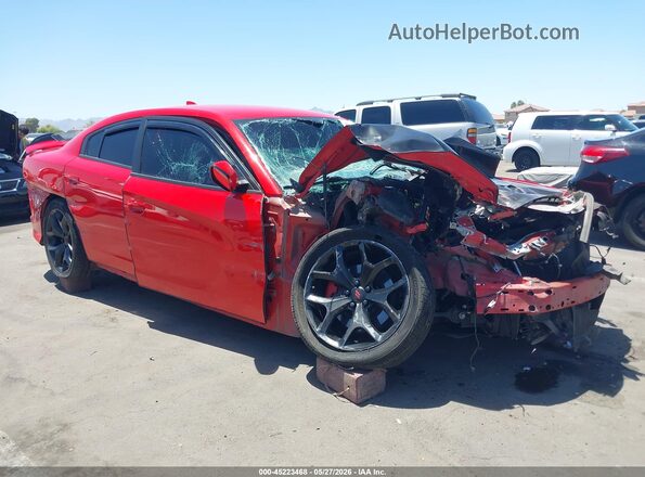 2C3CDXHG6KH678198 2019 DODGE CHARGER Red Widok z przodu