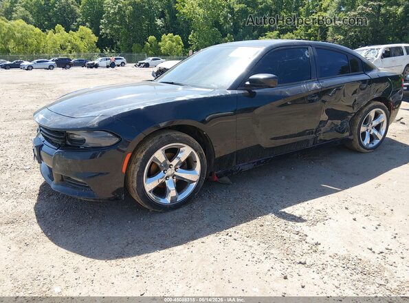 2C3CDXHG7GH280831 2016 DODGE CHARGER Black Առջևի ձախ երեք քառորդ տեսարան