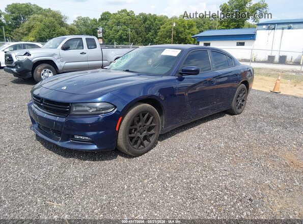 2C3CDXHG8GH346660 2016 DODGE CHARGER Blue Առջևի ձախ երեք քառորդ տեսարան