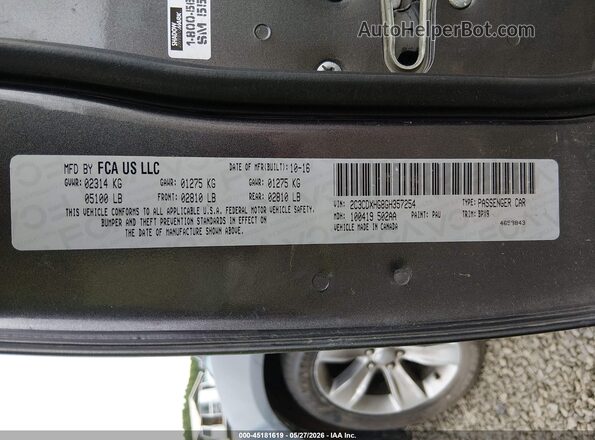 2C3CDXHG8GH357254 2016 DODGE CHARGER Gray Vista del compartimento del motor