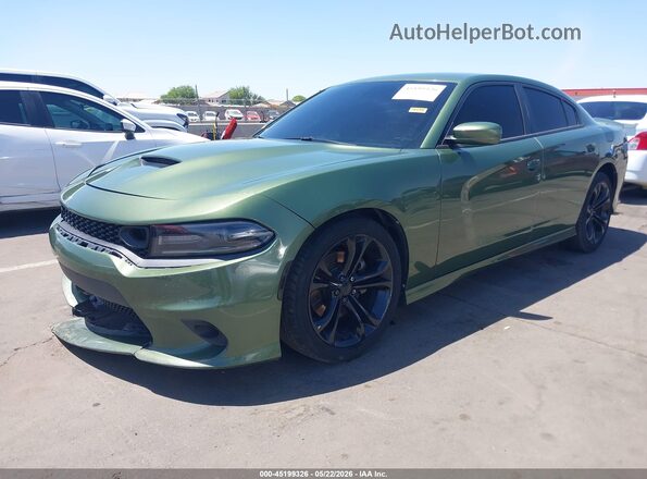 2C3CDXHG8MH616692 2021 DODGE CHARGER Green Vista tres cuartos delantera izquierda