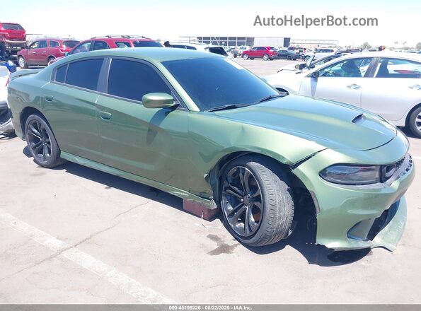 2C3CDXHG8MH616692 2021 DODGE CHARGER Green Vista frontal
