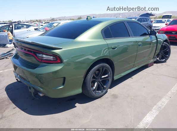 2C3CDXHG8MH616692 2021 DODGE CHARGER Green Trasero derecho