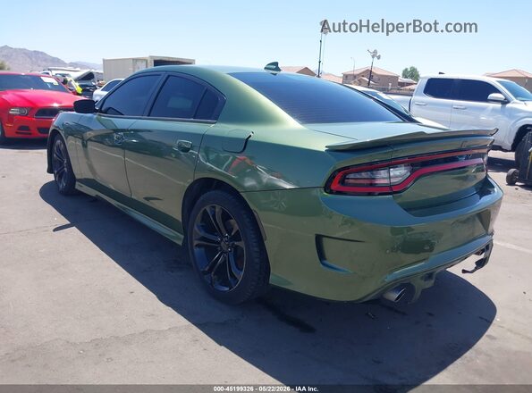 2C3CDXHG8MH616692 2021 DODGE CHARGER Green Trasero izquierdo