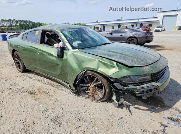 2C3CDXHGXJH200493 2018 DODGE CHARGER Green Delantero derecho