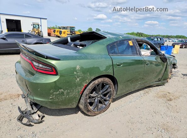 2C3CDXHGXJH200493 2018 DODGE CHARGER Green Trasero derecho