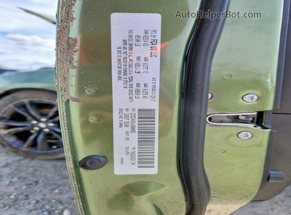 2C3CDXHGXJH200493 2018 DODGE CHARGER Green Vista de la etiqueta del VIN