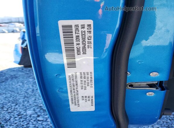 2C3CDXHGXPH683248 2023 DODGE CHARGER Blue VIN კოდის სტიკერის ხედი