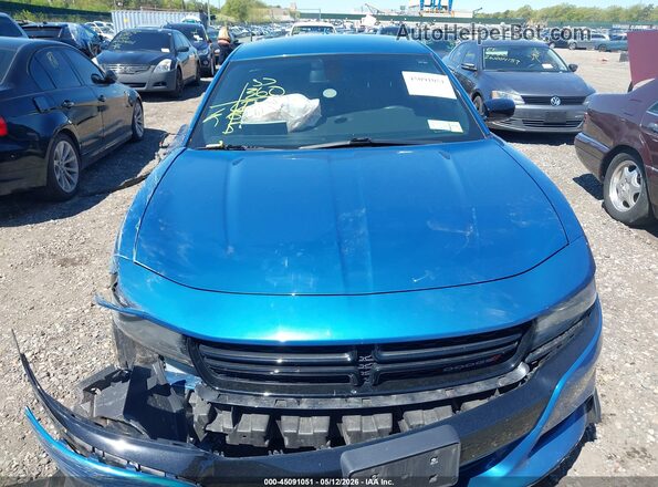 2C3CDXJG1NH154116 2022 DODGE CHARGER Blue Вид щитка приладів