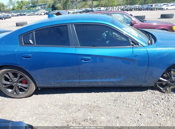 2C3CDXJG1NH154116 2022 DODGE CHARGER Blue Вид задньої частини салону