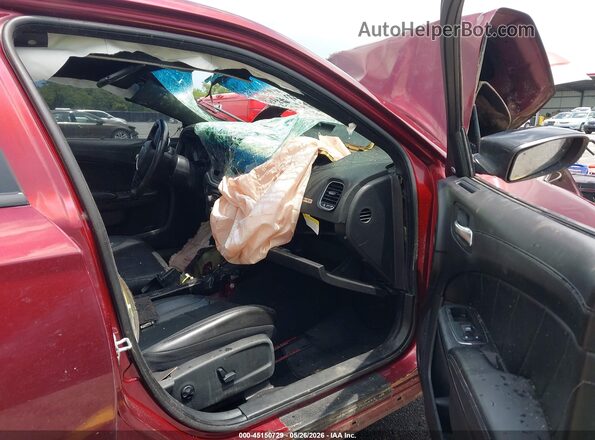 2C3CDXJGXKH665609 2019 DODGE CHARGER Burgundy Widok wnętrza z przodu