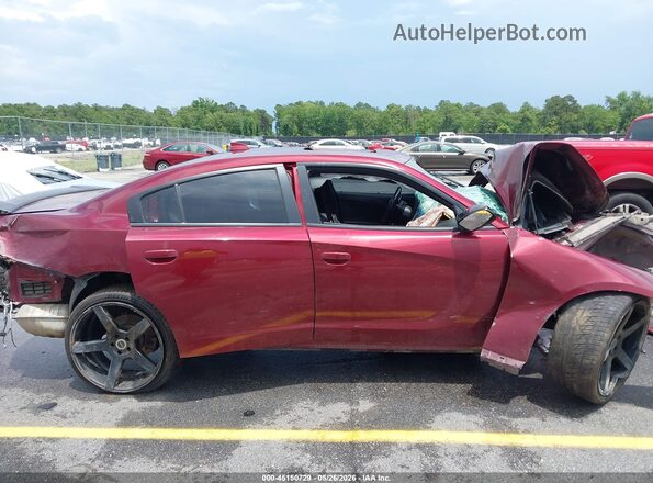 2C3CDXJGXKH665609 2019 DODGE CHARGER Burgundy Widok wnętrza z tyłu