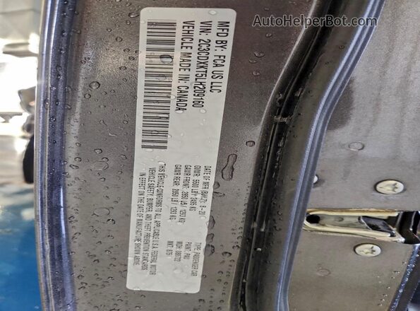 2C3CDXKT5LH209160 2020 DODGE CHARGER Gray Вид підкапотного простору