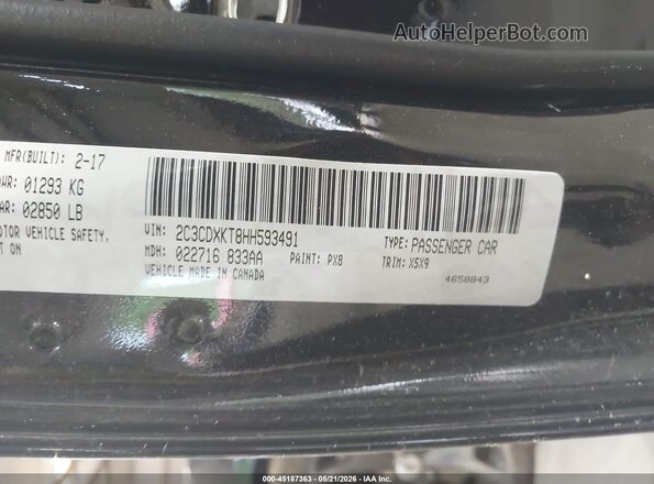 2C3CDXKT8HH593491 2017 DODGE CHARGER Черный 