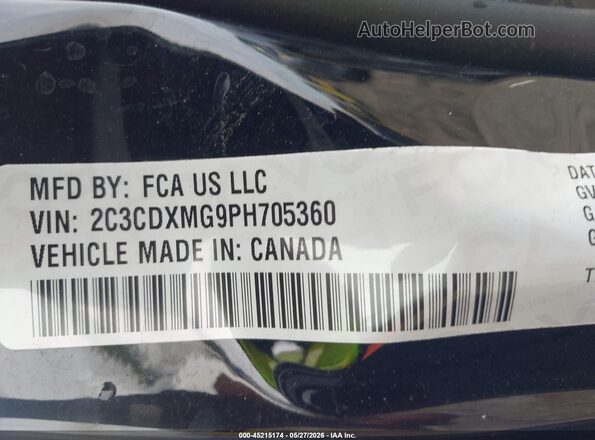 2C3CDXMG9PH705360 2023 DODGE CHARGER Черный Вид подкапотного пространства