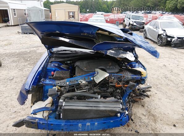 2C3CDZAG6JH310883 2018 DODGE CHALLENGER Blue Rear interior view