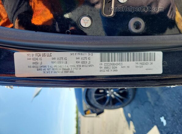 2C3CDZAG8GH264515 2016 DODGE CHALLENGER Black Vista de la etiqueta del VIN