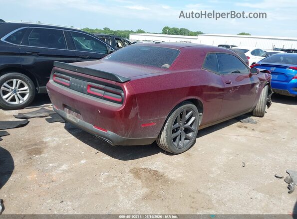 2C3CDZBT8KH655393 2019 DODGE CHALLENGER Maroon Rear right