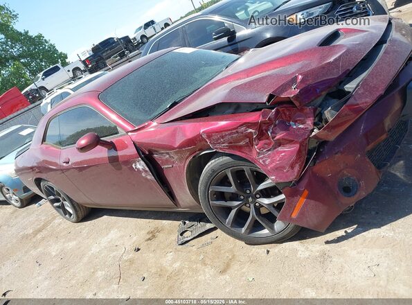 2C3CDZBT8KH655393 2019 DODGE CHALLENGER Maroon Rear interior view