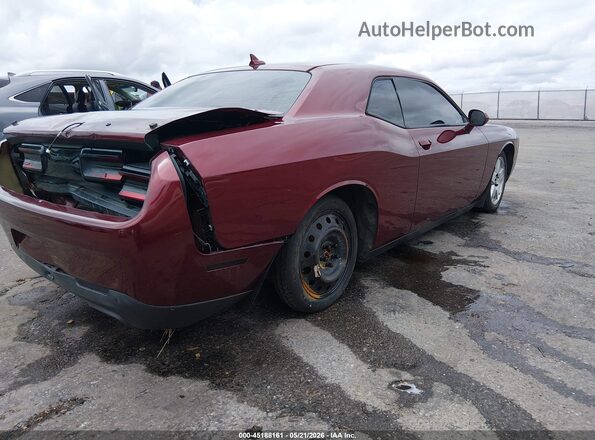 2C3CDZBTXHH584836 2017 DODGE CHALLENGER Maroon Հետևի աջ