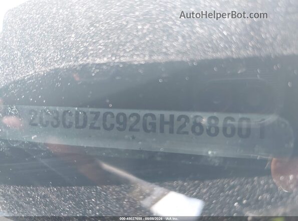 2C3CDZC92GH288601 2016 DODGE CHALLENGER Black ძრავის განყოფილების ხედი