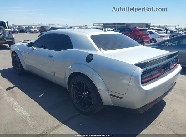 2C3CDZFJ2KH707089 2019 DODGE CHALLENGER Silver Trasero izquierdo