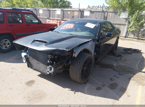 2C3CDZFJ6MH521218 2021 DODGE CHALLENGER Черный Передняя левая четверть