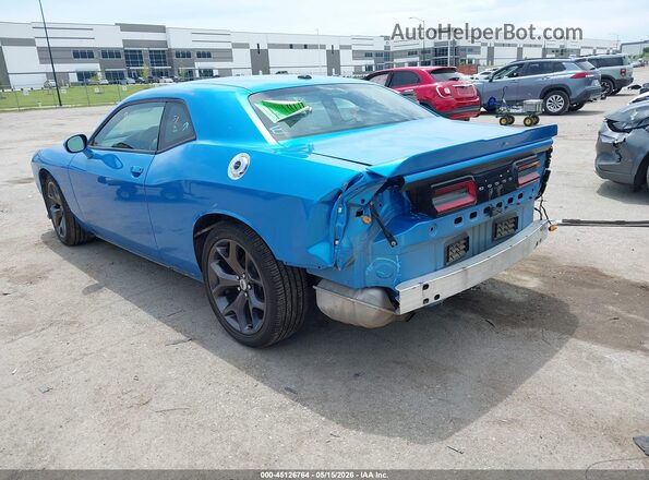 2C3CDZJG4KH652074 2019 DODGE CHALLENGER Blue Trasero izquierdo