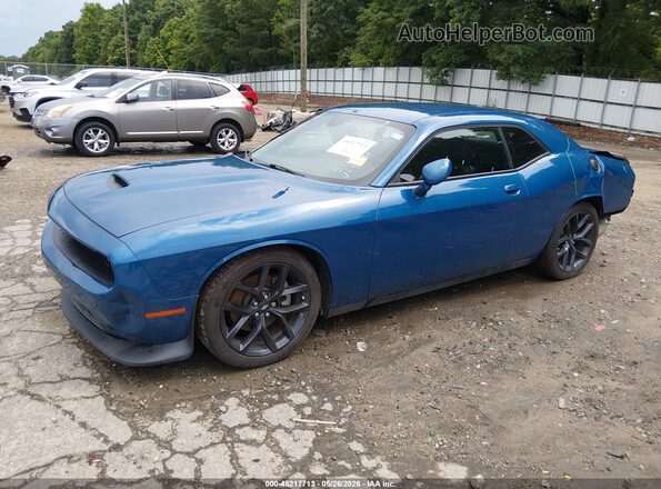 2C3CDZJG6NH105781 2022 DODGE CHALLENGER Blue Передня ліва чверть