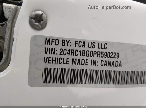 2C4RC1BG0PR590229 2023 CHRYSLER PACIFICA White ძრავის განყოფილების ხედი