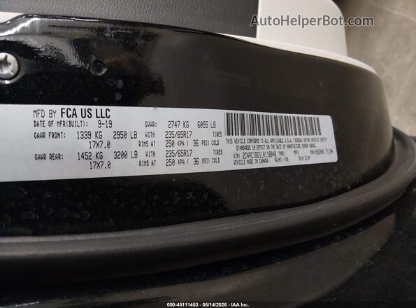 2C4RC1BG1LR118048 2020 CHRYSLER PACIFICA Black Вид підкапотного простору
