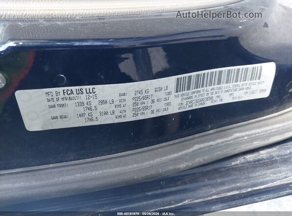 2C4RC1BG3GR238309 2016 CHRYSLER TOWN & COUNTRY Blue Widok komory silnika