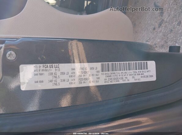 2C4RC1BG4GR141636 2016 CHRYSLER TOWN & COUNTRY Gray Շարժիչի բաժամունքի տեսք