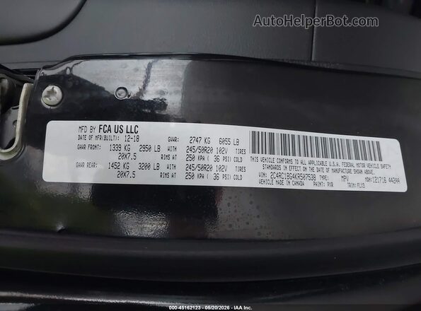 2C4RC1BG4KR507538 2019 CHRYSLER PACIFICA Black Widok komory silnika