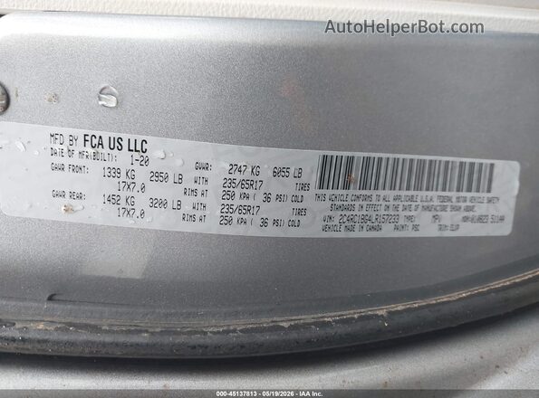 2C4RC1BG4LR157233 2020 CHRYSLER PACIFICA Silver 