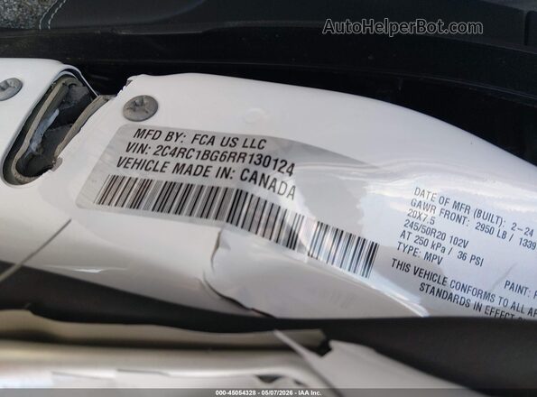 2C4RC1BG6RR130124 2024 CHRYSLER PACIFICA Белый Вид подкапотного пространства