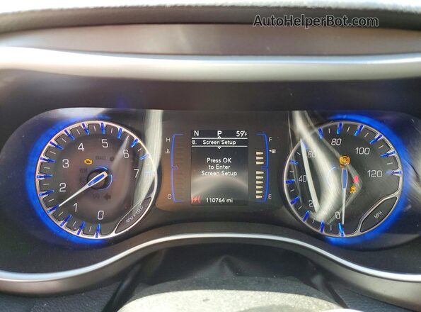 2C4RC1BG9LR116158 2020 CHRYSLER PACIFICA Burgundy ხელსაწყოთა პანელის ხედი