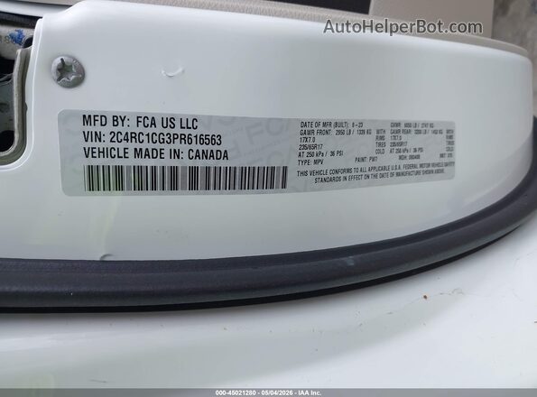 2C4RC1CG3PR616563 2023 CHRYSLER VOYAGER White Շարժիչի բաժամունքի տեսք