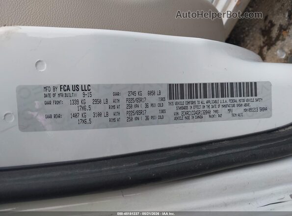 2C4RC1CG4GR132840 2016 CHRYSLER TOWN & COUNTRY Белый Вид подкапотного пространства