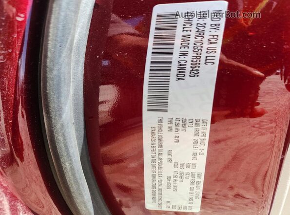 2C4RC1CG5PR566426 2023 CHRYSLER VOYAGER Red 