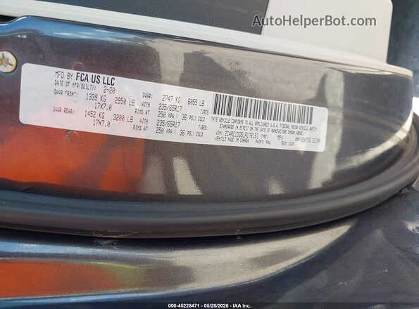 2C4RC1DG5LR176161 2020 CHRYSLER VOYAGER Gray Vista del compartimento del motor