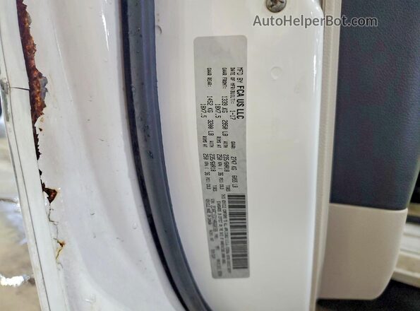 2C4RC1EG1HR660169 2017 CHRYSLER PACIFICA White VIN კოდის სტიკერის ხედი