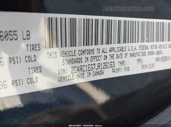 2C4RC1EG7JR126163 2018 CHRYSLER PACIFICA Черный Вид подкапотного пространства