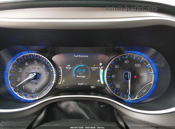2C4RC1FG0LR217714 2020 CHRYSLER PACIFICA Black Widok tylnych siedzeń