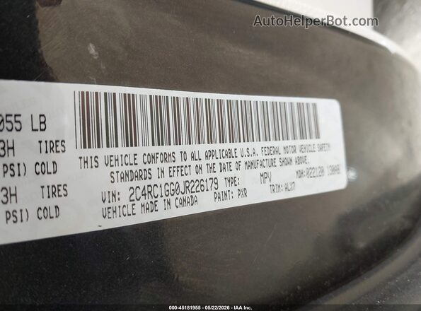2C4RC1GG0JR226179 2018 CHRYSLER PACIFICA Черный Вид подкапотного пространства